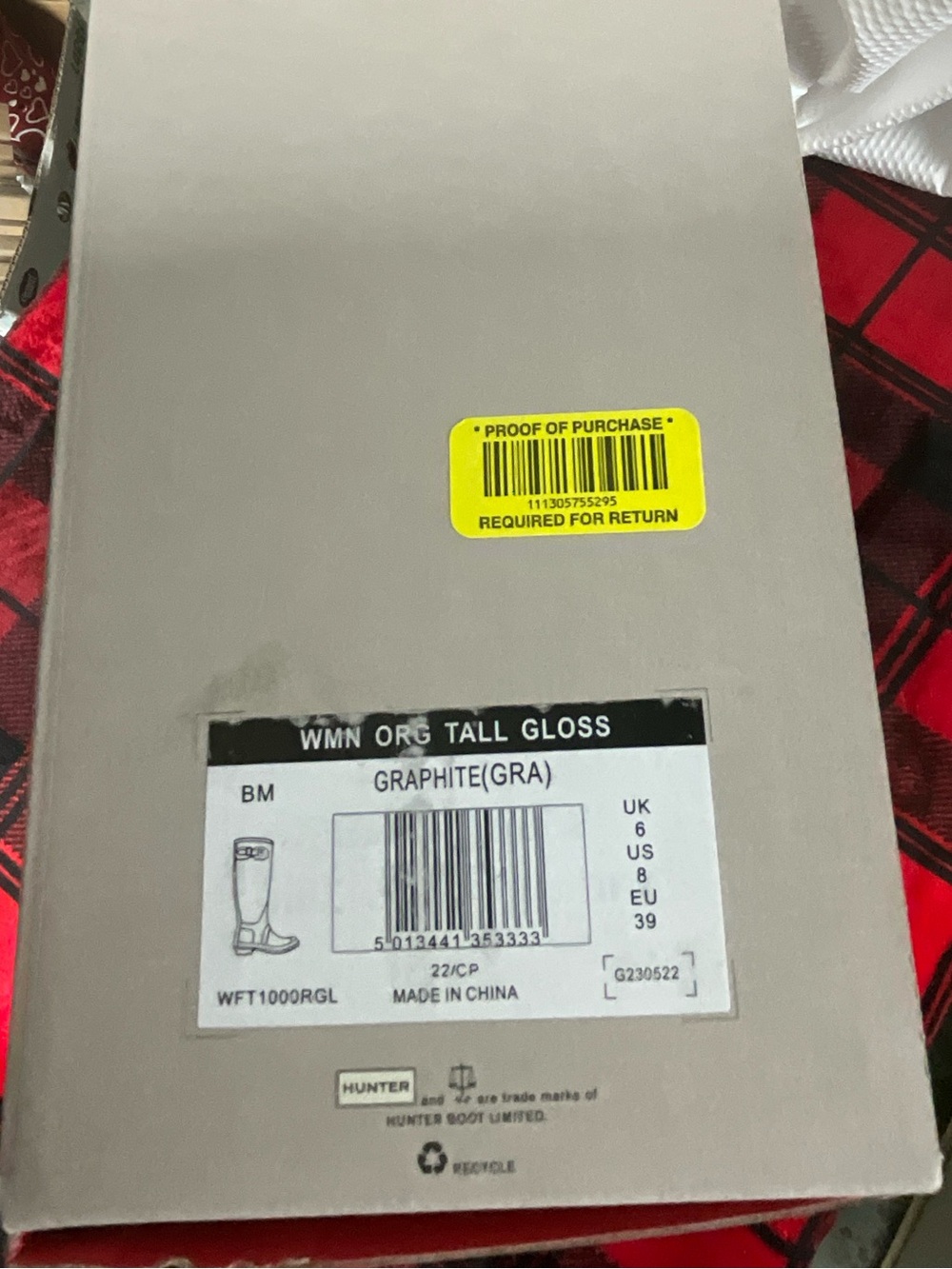 EUC Hunter Tall High Gloss grey boots w/box - Picture 6 of 7